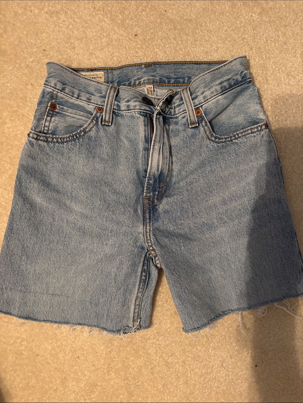 Levi's Light Blue High-Rise Denim Shorts
